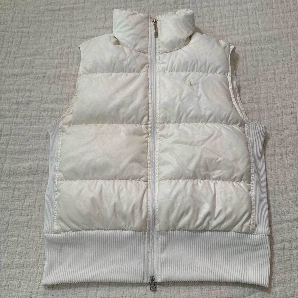Nike White Puffer Vest Kids